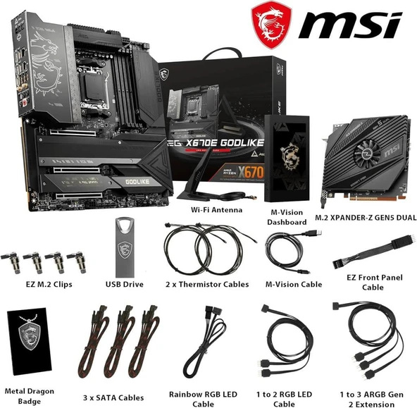 MSI Meg X670E Godlike AMD AM5 DDR5 ATX Anakart Outlet - 6