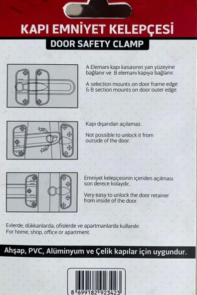 Kapı Emniyet Kelepçesi - Tüm Kapılar Için - 2