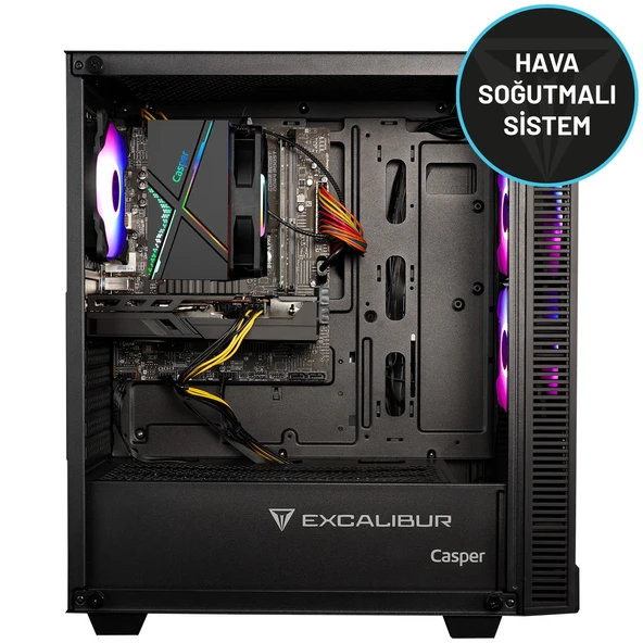 Casper Excalibur E65H.147F-DF50X-0HC Intel Core i7-14700F 32GB RAM 1TB NVME SSD RTX3050 Freedos - Resim 3