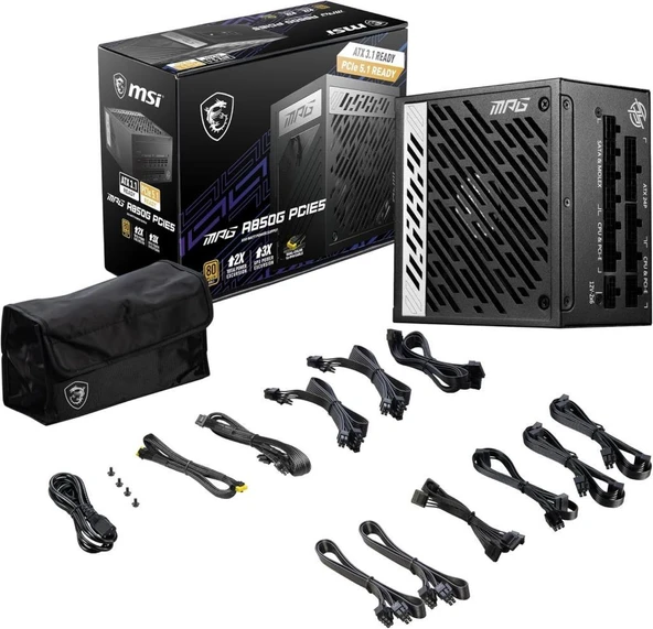 MSI MPG A850G Gen5 850 W Power Supply Outlet - Resim 2