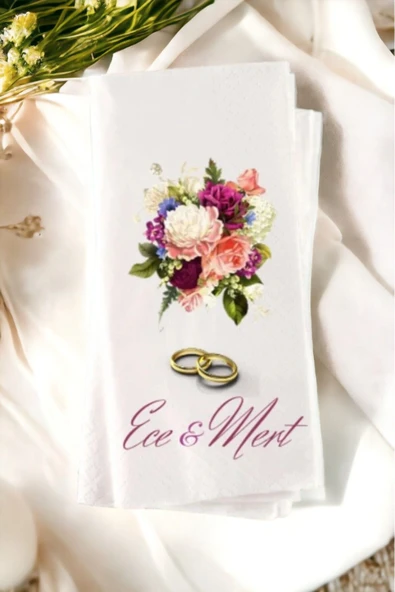 Lion Baskı ve Organizasyon  Kişiye Özel Söz, Nişan, Kına, Düğün Konsept Baskılı Sunum Peçetesi 20’li ürün görseli