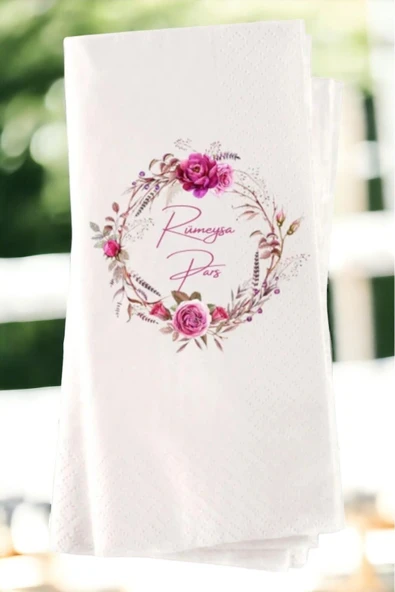 Lion Baskı ve Organizasyon  Kişiye Özel Söz, Nişan, Kına, Düğün Konsept Baskılı Sunum Peçetesi 20’li ürün görseli