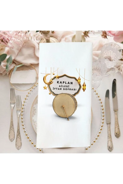 Lion Baskı ve Organizasyon  Kişiye Özel İftar vakti temalı peçete 20 adet - Resim 2