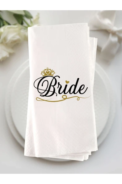 Lion Baskı ve Organizasyon  Bride baskılı peçete 20 Adet ürün görseli