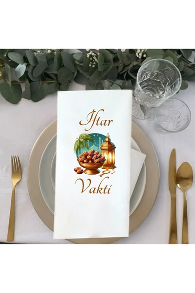 Lion Baskı ve Organizasyon  İftar vakti baskılı peçete 20 adet - Resim 2