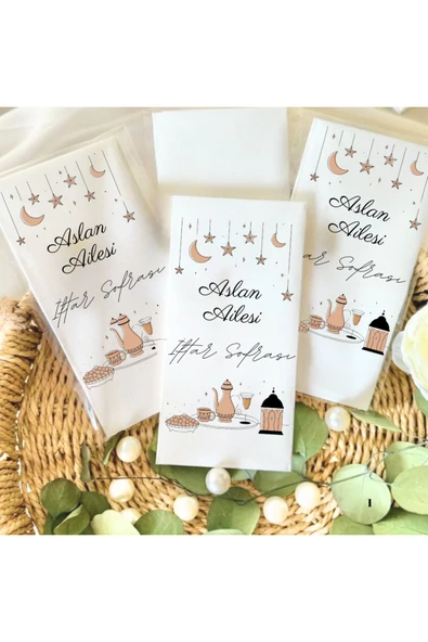 Lion Baskı ve Organizasyon  Kişiye Özel İftar vakti temalı peçete 20'li ürün görseli