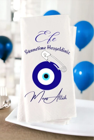 Lion Baskı ve Organizasyon  Kişiye Özel Sünnet Düğünü Temalı Baskılı Sunum Peçetesi 20’li ürün görseli