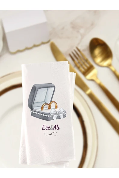 Lion Baskı ve Organizasyon  Söz Nişan Kına Düğün Konsept Baskılı Peçete 02 ürün görseli