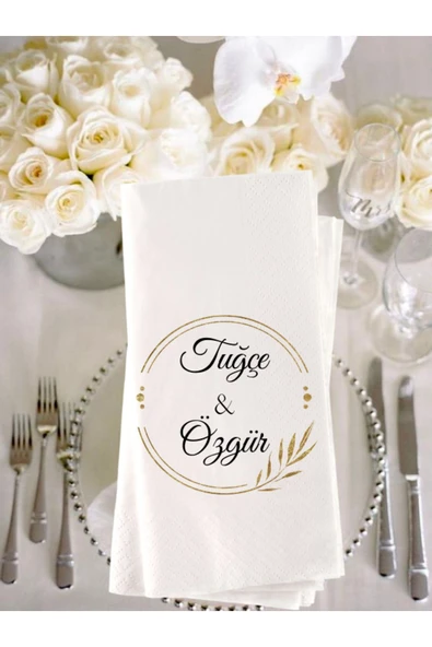 Lion Baskı ve Organizasyon  Baskılı Söz Düğün Nişan Peçetesi 20 Adet ürün görseli