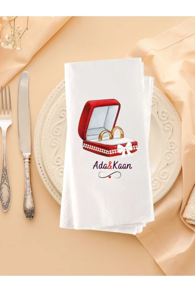 Lion Baskı ve Organizasyon  Söz Nişan Kına Düğün Konsept Baskılı Peçete 03 ürün görseli