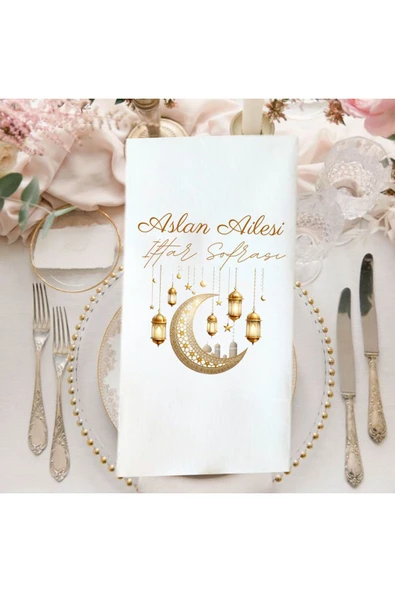 Lion Baskı ve Organizasyon  Kişiye Özel İftar vakti temalı peçete 20 adet ürün görseli