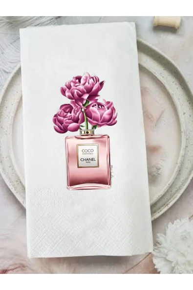 Lion Baskı ve Organizasyon  Coco Channel Baskılı Peçete 20 Adet ürün görseli