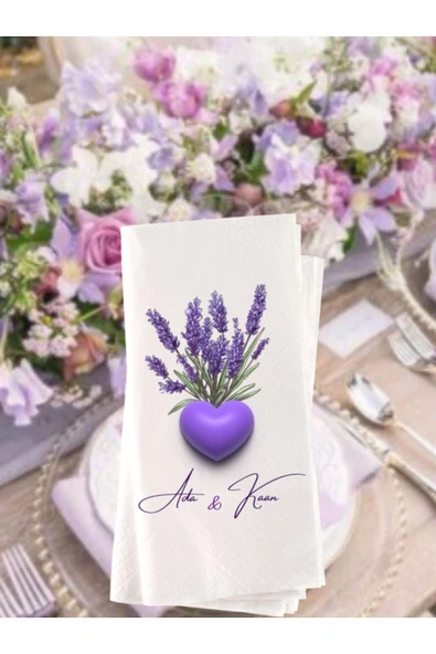 Lion Baskı ve Organizasyon  Söz Nişan Düğün Temalı Baskılı Peçete 20 Adet 1103 ürün görseli