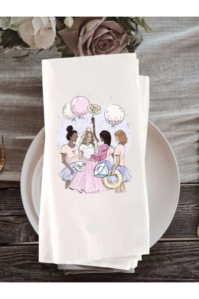 Lion Baskı ve Organizasyon  Bride baskılı Peçete 20 Adet ürün görseli