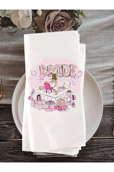 Lion Baskı ve Organizasyon  Bride baskılı Peçete 20 Adet ürün görseli