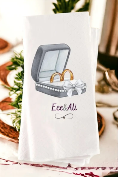 Lion Baskı ve Organizasyon  Kişiye Özel Söz, Nişan, Kına, Düğün Konsept Baskılı Sunum Peçetesi 20’li ürün görseli