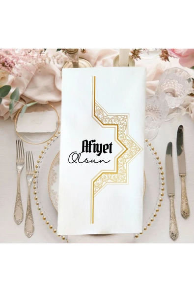 Lion Baskı ve Organizasyon  Afiyet olsun baskılı peçete 20 'li - Resim 2