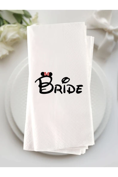 Lion Baskı ve Organizasyon  Bride baskılı peçete 20 Adet - 1