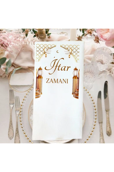 Lion Baskı ve Organizasyon  İftar zamanı temalı peçete 20 adet - Resim 2