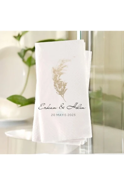 Lion Baskı ve Organizasyon  Kişiye Özel Söz, Nişan, Kına, Düğün Organizasyon Temalı Baskılı Peçete 20’li ürün görseli