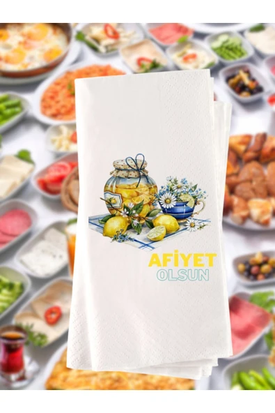 Lion Baskı ve Organizasyon  Afiyet Olsun Baskılı Peçete 20 Adet 0xx ürün görseli