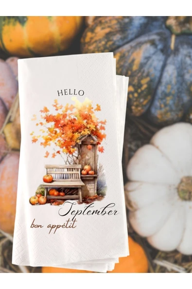 Lion Baskı ve Organizasyon  Balkabağı Temalı Afiyet Olsun Baskılı Peçete 20 Adet 0014 ürün görseli