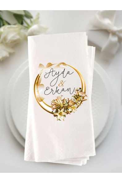 Lion Baskı ve Organizasyon  Sade Temalı Baskılı Peçete 20 Adet ürün görseli