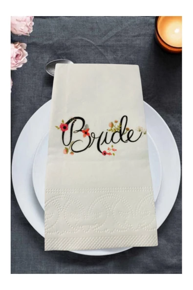 Lion Baskı ve Organizasyon  Bride baskılı peçete 20 Adet ürün görseli