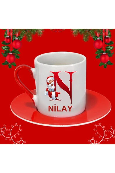 Lion Baskı ve Organizasyon  Noel Temalı Harf Baskılı Fincan 1 Adet - 3