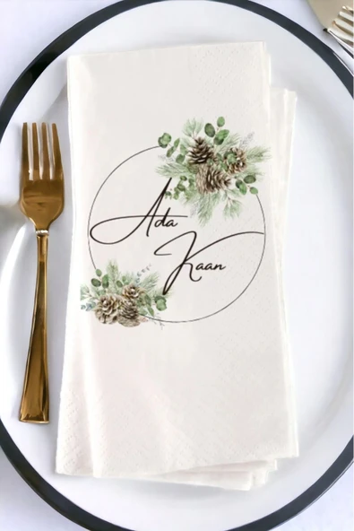 Lion Baskı ve Organizasyon  Kişiye Özel Söz, Nişan, Kına, Düğün Konsept Baskılı Sunum Peçetesi 20’li ürün görseli