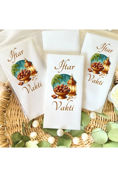 Lion Baskı ve Organizasyon  İftar vakti baskılı peçete 20 adet - Resim 4