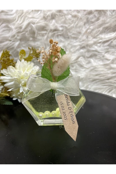 Lion Baskı ve Organizasyon Cipso çiçek süslemeli kolonya - 3