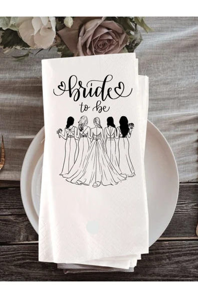 Lion Baskı ve Organizasyon  Bride baskılı Peçete 20 Adet - 1