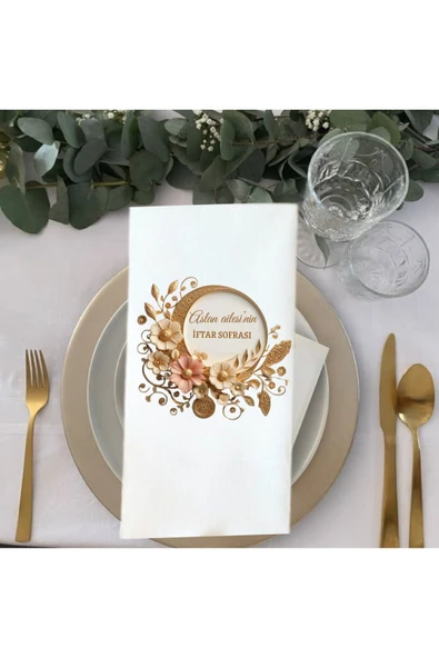 Lion Baskı ve Organizasyon  Kişiye Özel İftar sofrası baskılı peçete 20 Adet - Resim 2