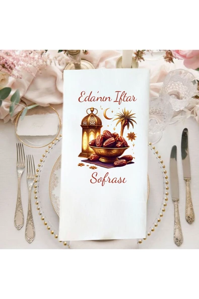 Lion Baskı ve Organizasyon  Kişiye Özel İftar vakti temalı peçete 20 adet - Resim 2