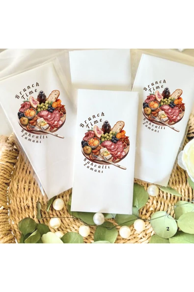 Lion Baskı ve Organizasyon  Kahvaltı Sunum Baskılı Peçete 20 Adet ürün görseli