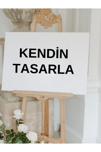 Lion Baskı ve Organizasyon  Düğün Temalı Karşılama Panosu kendin taasarla 50x70 cm