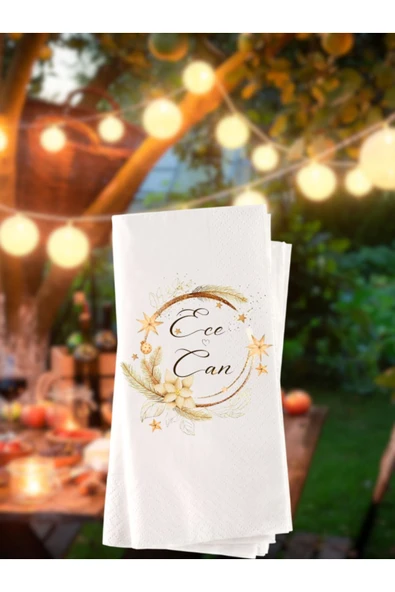 Lion Baskı ve Organizasyon  Söz Nişan Düğün Temalı Baskılı Peçete 20 Adet 1008 ürün görseli