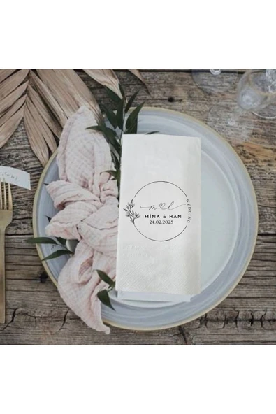 Lion Baskı ve Organizasyon  Baskılı Söz Düğün Nişan Peçetesi 20 Adet ürün görseli