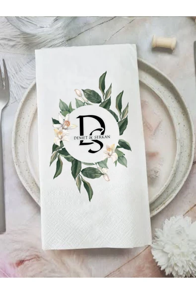 Lion Baskı ve Organizasyon  Sade,Söz Nişan Düğün Temalı Baskılı Peçete 20 Adet ürün görseli
