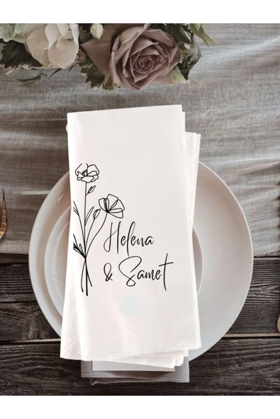 Camellia Boutique  Söz Nişan Baskılı Peçete 20 Adet -0071