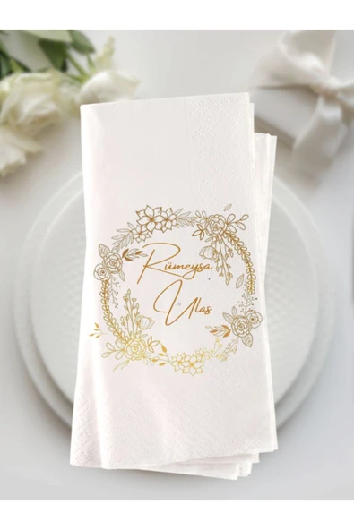 Lion Baskı ve Organizasyon  Sade,Söz Nişan Düğün Temalı Baskılı Peçete 20 ürün görseli