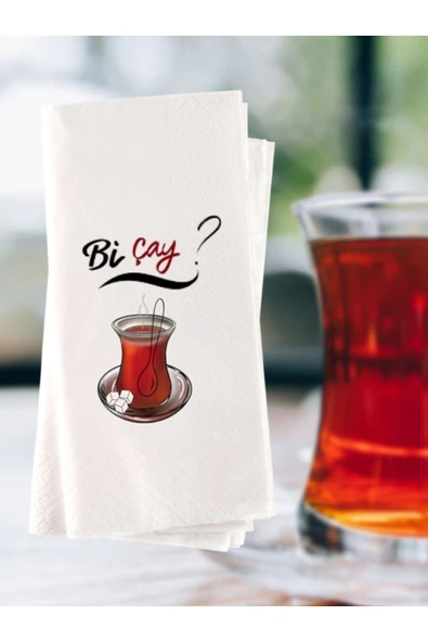 Lion Baskı ve Organizasyon Çay Temalı Esprili Yazı Baskılı Konuşan Peçete 20 Adet 0010