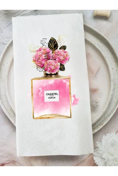 Lion Baskı ve Organizasyon  Coco Channel Baskılı Peçete 20 Adet ürün görseli