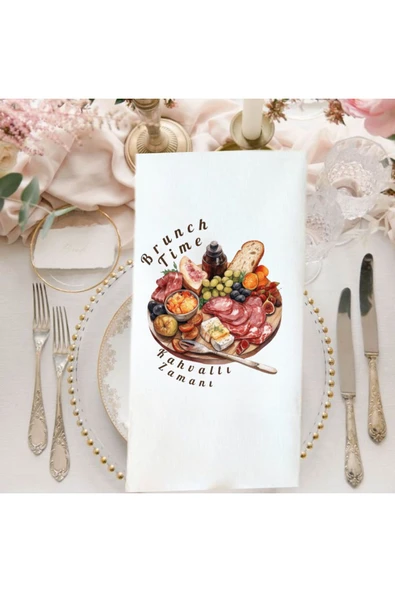 Lion Baskı ve Organizasyon  Kahvaltı Sunum Baskılı Peçete 20 Adet - Resim 2