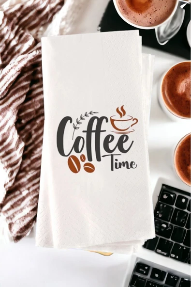 Lion Baskı ve Organizasyon  Kişiye Özel Coffee Baskılı Sunum Peçetesi 20’li