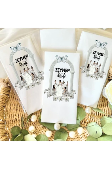 Lion Baskı ve Organizasyon  Bride baskılı Peçete 20 Adet - Resim 2