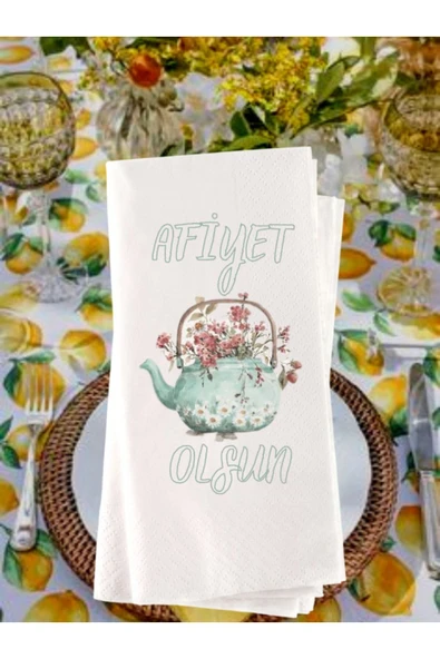 Lion Baskı ve Organizasyon  Afiyet Olsun Baskılı Sunum Peçetesi 20li - 36 ürün görseli