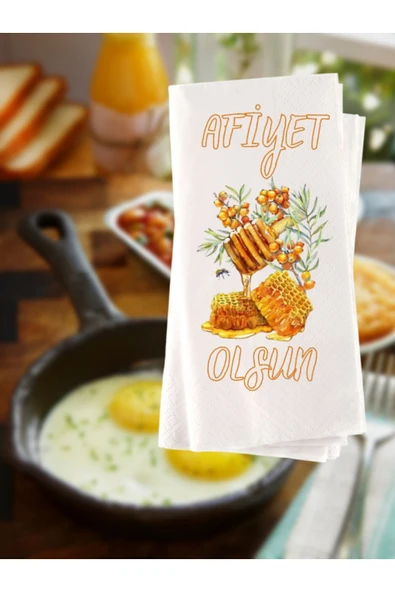 Lion Baskı ve Organizasyon  Afiyet Olsun Baskılı Sunum Peçetesi 20li-50