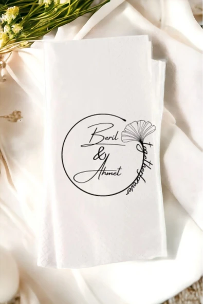 Lion Baskı ve Organizasyon  Kişiye Özel Söz, Nişan, Kına, Düğün Konsept Baskılı Sunum Peçetesi 20’li ürün görseli